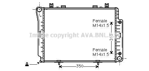 AVA QUALITY COOLING Radiaator,mootorijahutus MSA2144